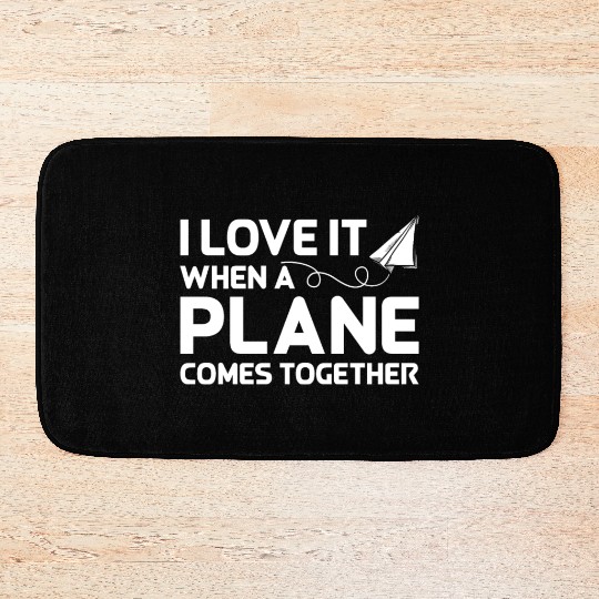 Airline Pilot Pun Plane Together Aircraft Pilot Bath Mats