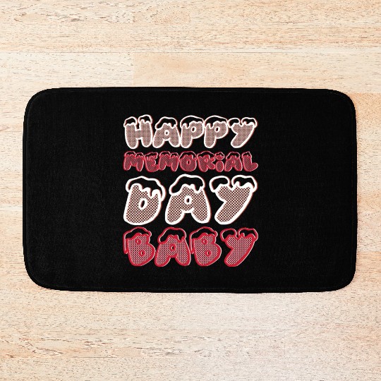 Happy Memorial Day Baby Bath Mats