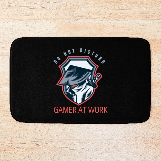 Do Not Disturb Gamer At Work-Gaming Lover Bath Mats