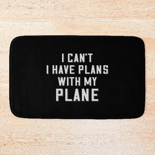 Airline Pilot Pun Aircraft Pilot Plans With Plane Bath Mats