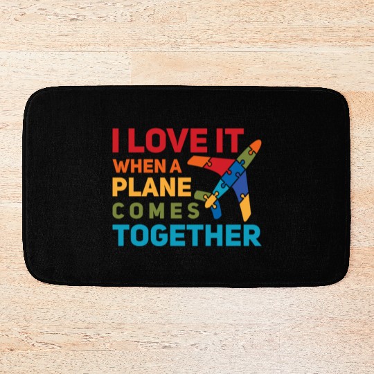 Airline Pilot Plane Comes Together Aircraft Pun Bath Mats