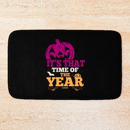 Pumpkin time autumn Halloween Bath Mats