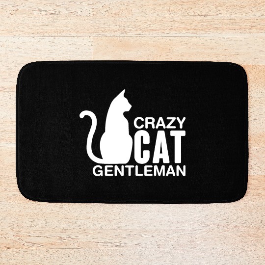 Crazy Cat Gentleman Bath Mats