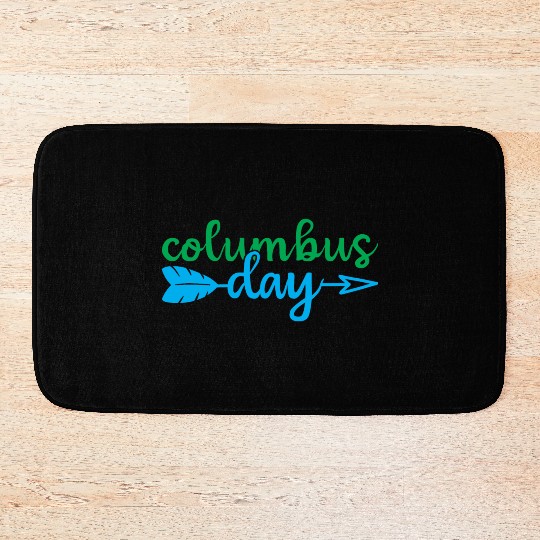 Happy Columbus Day classic Bath Mats