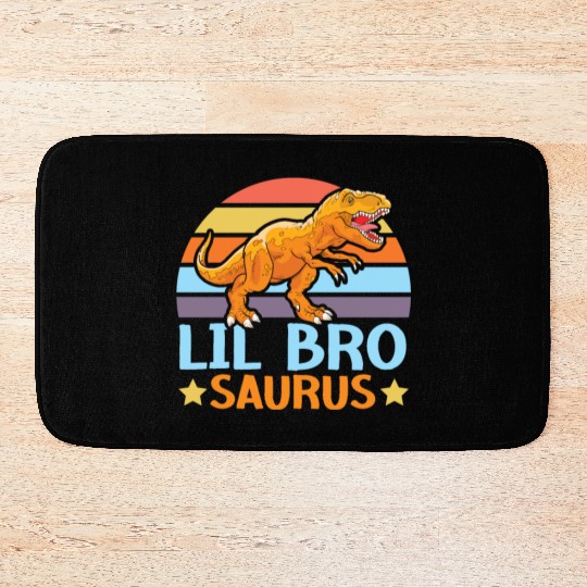 Lil Bro Saurus Best Bro Ever Brotherhood Dinosaur Bath Mats
