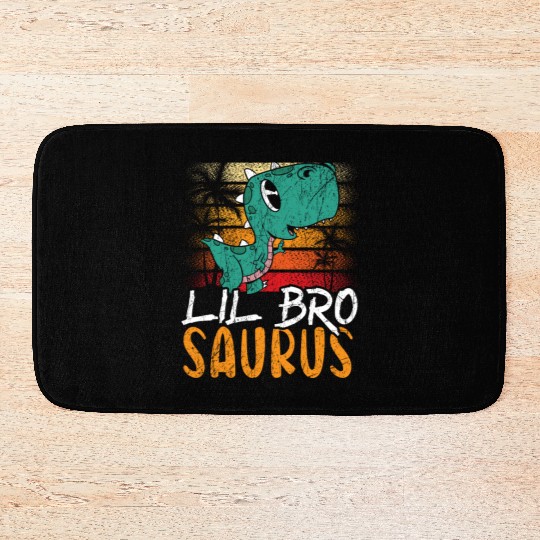 Lil Bro Saurus Best Bro Ever Brotherhood Dinosaur Bath Mats