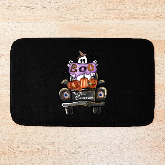 Boo Tis the season sublimation Halloween Bath Mats