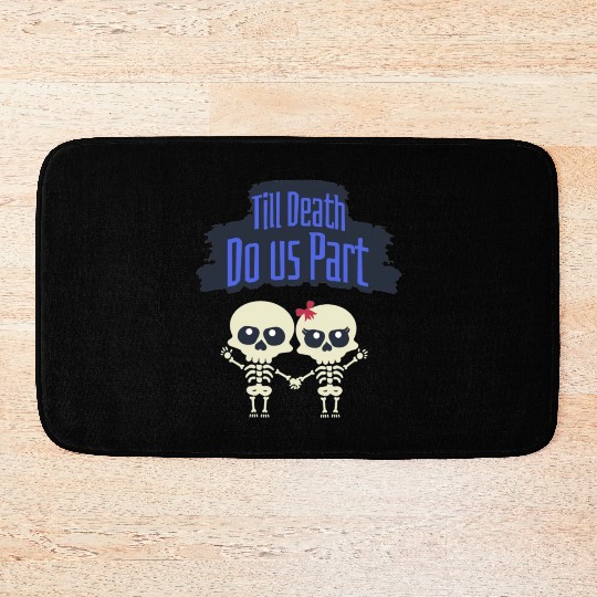 Till Death Do Us Part Skeletons Bath Mats