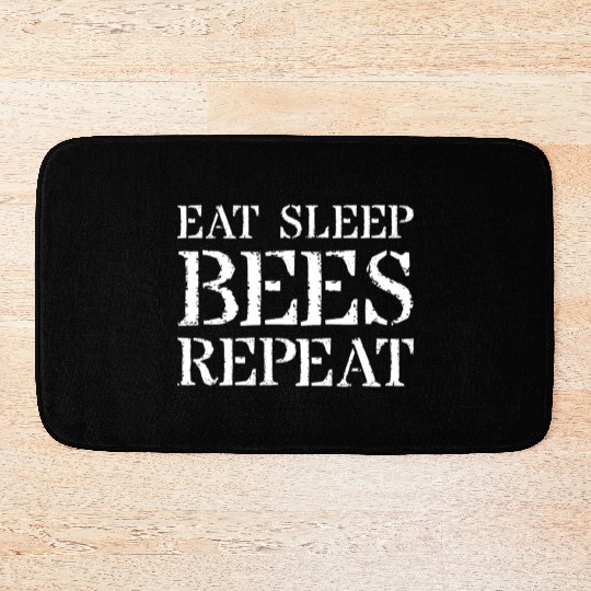 Beekeeper Bath Mats Gift For Beekeeping Eat Sleep