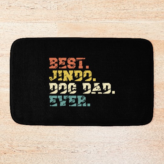 Best Korean Jindo Dog Dad Vintage Saying Bath Mats