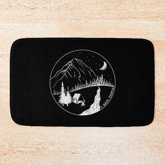 I Hate People Camping Bath Mats