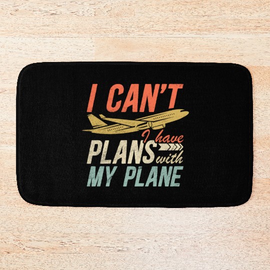 Airline Pilot Aviation Pun For a Corporate Pilot Bath Mats