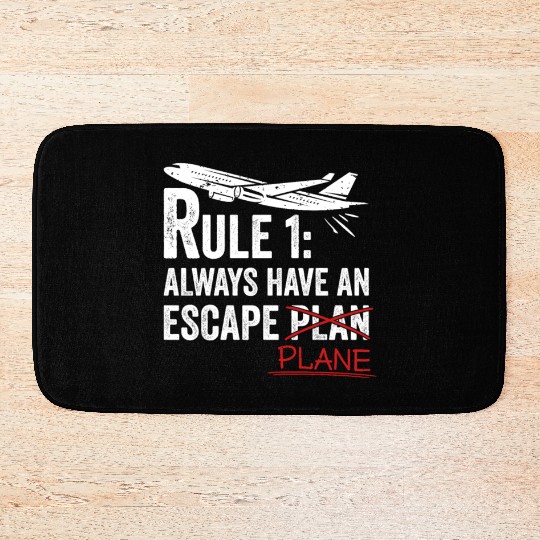 Airline Pilot Aviation Pun For a Corporate Pilot Bath Mats