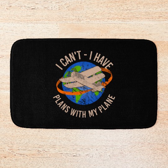 Airline Pilot Aviation Pun For a Corporate Pilot Bath Mats