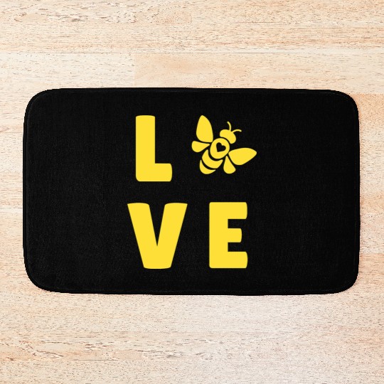 I Love Bees Save The Bees Lover Beekeeper Pullover Bath Mats