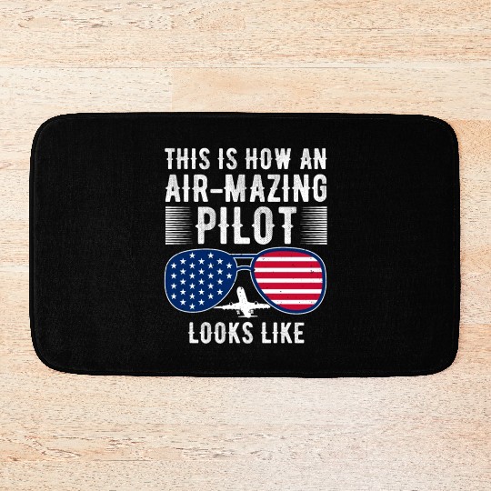 Aircraft Pun Airmazing Pilot - Airline Pilot Bath Mats
