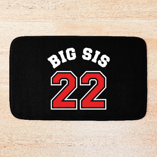 Big Sis 2022 - Big Sister Baby Family Birth Girl Bath Mats