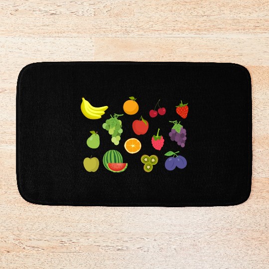 Fruit-based Pattern Design Bath Mats