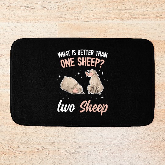 Cute Lamb Saying - Farmer & Sheep Bath Mats