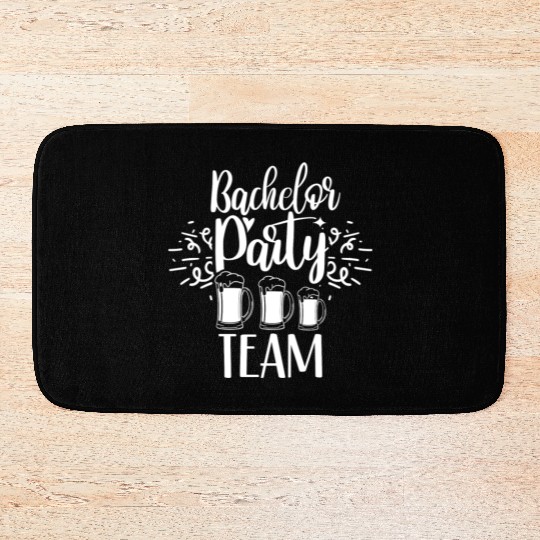 Bachelor Party Team Bride Groom Bath Mats