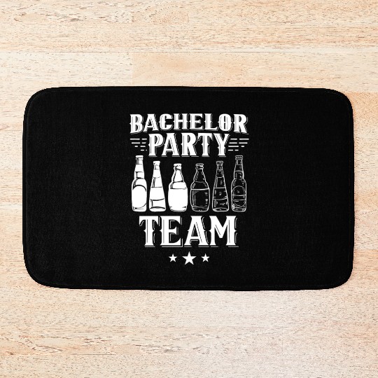 Bachelor Party Team Bride Groom Bath Mats