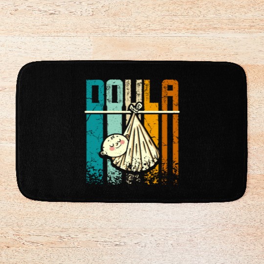 Retro Vintage Doula Bath Mats