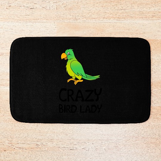 Crazy Bird Lady Bath Mats
