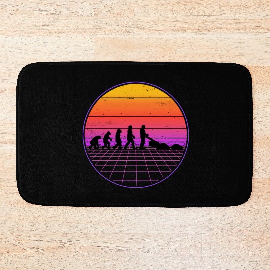 Robotic Lawnmower Evolution Retro Bath Mats