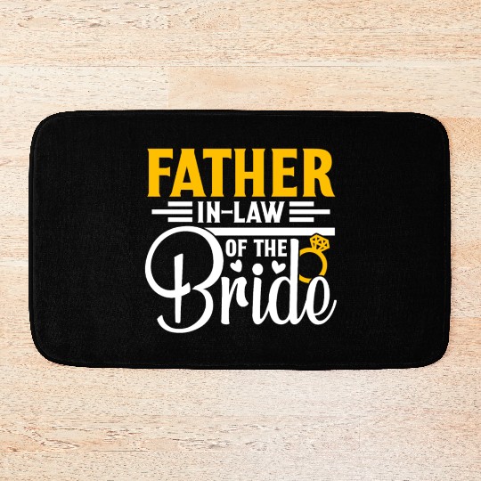 Father in Law Of The Bride Wedding Party Matching Bath Mats