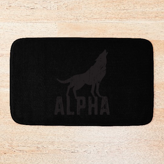 Alpha - wolf lover Bath Mats