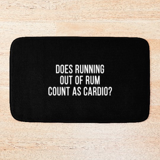 Funny Rum Fan Cocktails Anti Workout Exercise Gym Bath Mats