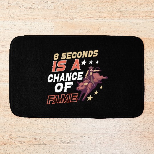 Rodeo Bull Riding Livestock Show Farmer Cattle Bath Mats