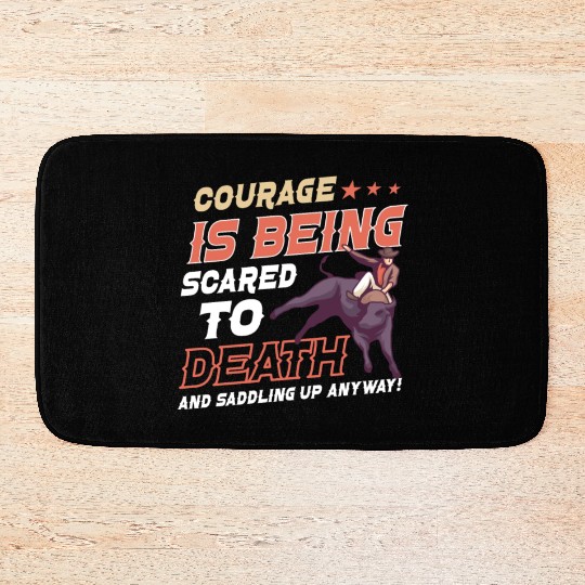 Rodeo Bull Riding Livestock Show Farmer Cattle Bath Mats