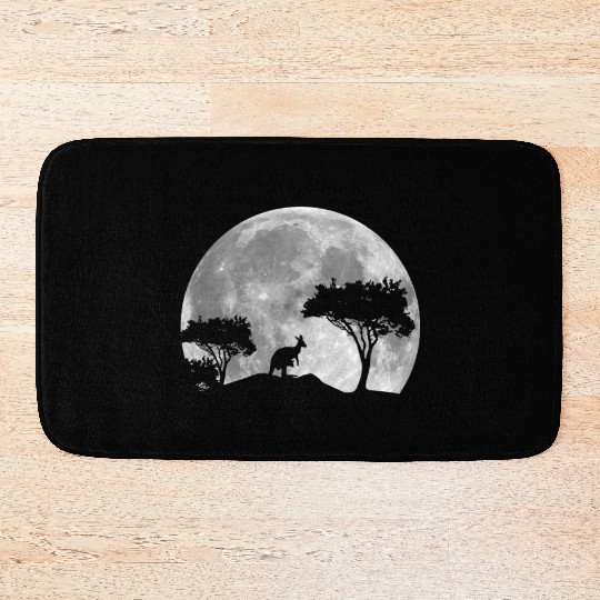 Great Kangaroo By Night Bath Mats