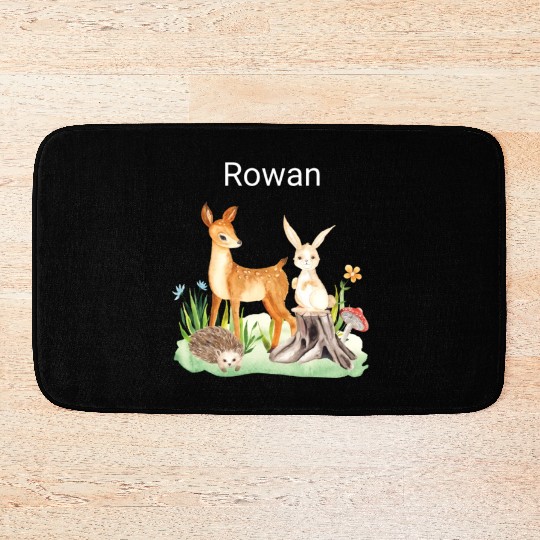 Animal deer rabbit hedgehog Rowan Bath Mats