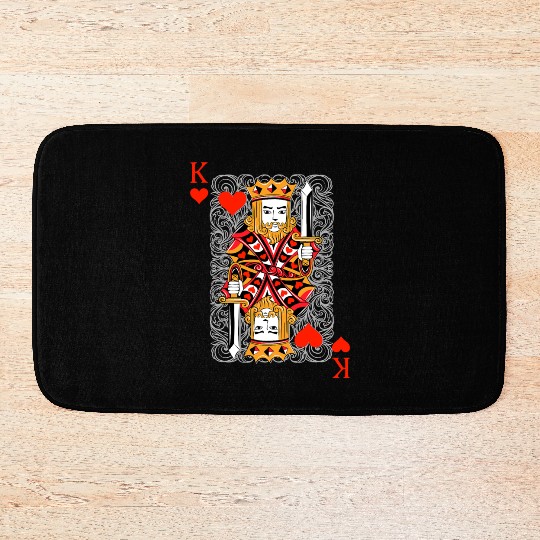 King of Hearts Blackjack Cards Poker 21 K Couple M Bath Mats