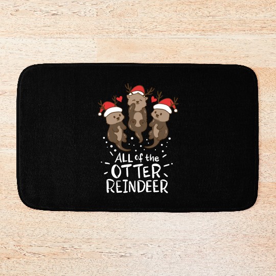 Otter Reindeer Deer Christmas Xmas Gift Present Bath Mats