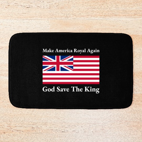Funny Red Blue Make America Royal Again Flag Bath Mats