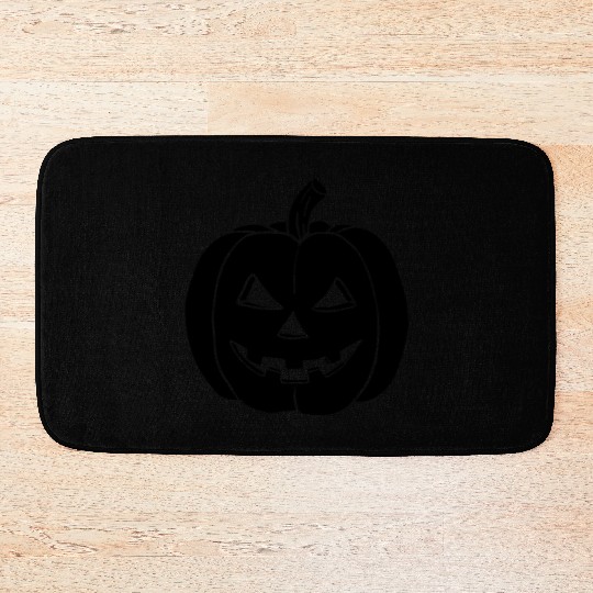 Scary Pumpkin Halloween Bath Mats