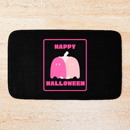 Pink Cute Halloween Bath Mats