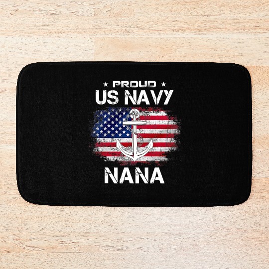 US Na vy Proud Nana Proud US Na vy Nana Grandma Bath Mats