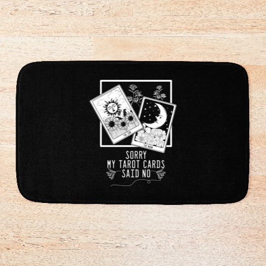 Gothic Moon Sun Tarot Card Said No Halloween Bath Mats