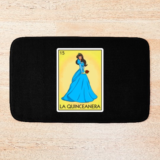 La Quinceanera Card Mexican Lottery Quinceanera Bath Mats
