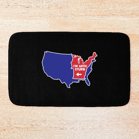 Vermont State US Design for patriotic Vermonters Bath Mats