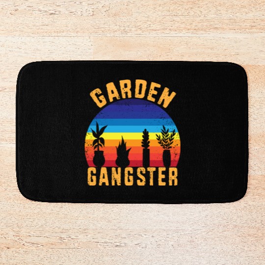Funny Gardener Botanical Garden Gangster Bath Mats