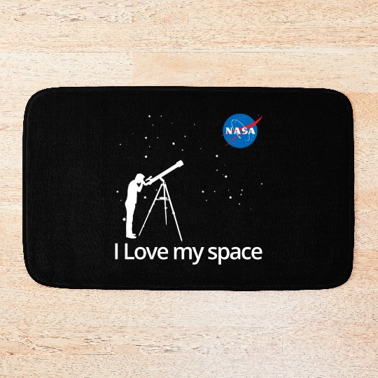 NASA I Love My Space Telescope Galaxy Bath Mats
