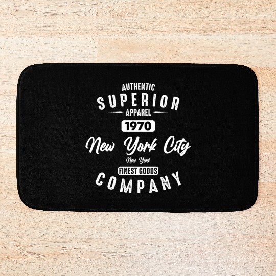 New York City Born In 1970 Vintage Birthday Bath Mats