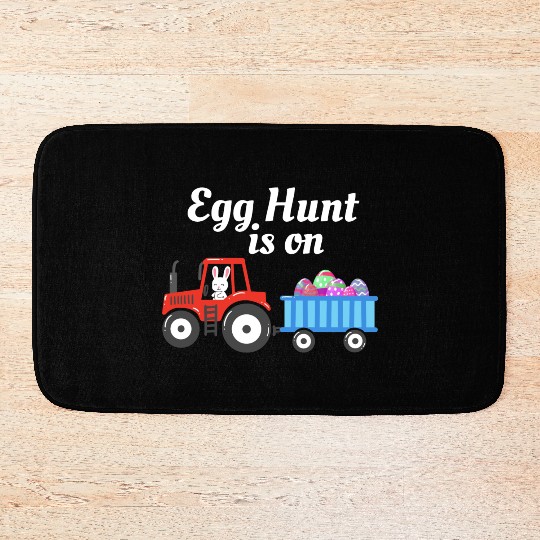 Egg Hunt is On Easter Sunday Christian Holiday Bath Mats