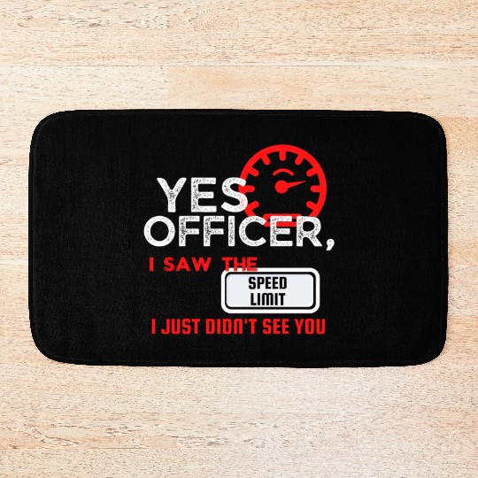 Funny Humor Police Mechanic Gift Car Mechanics Bath Mats