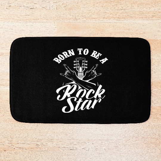 Guitar Guitarist Guitar Player Rock Musician Bath Mats